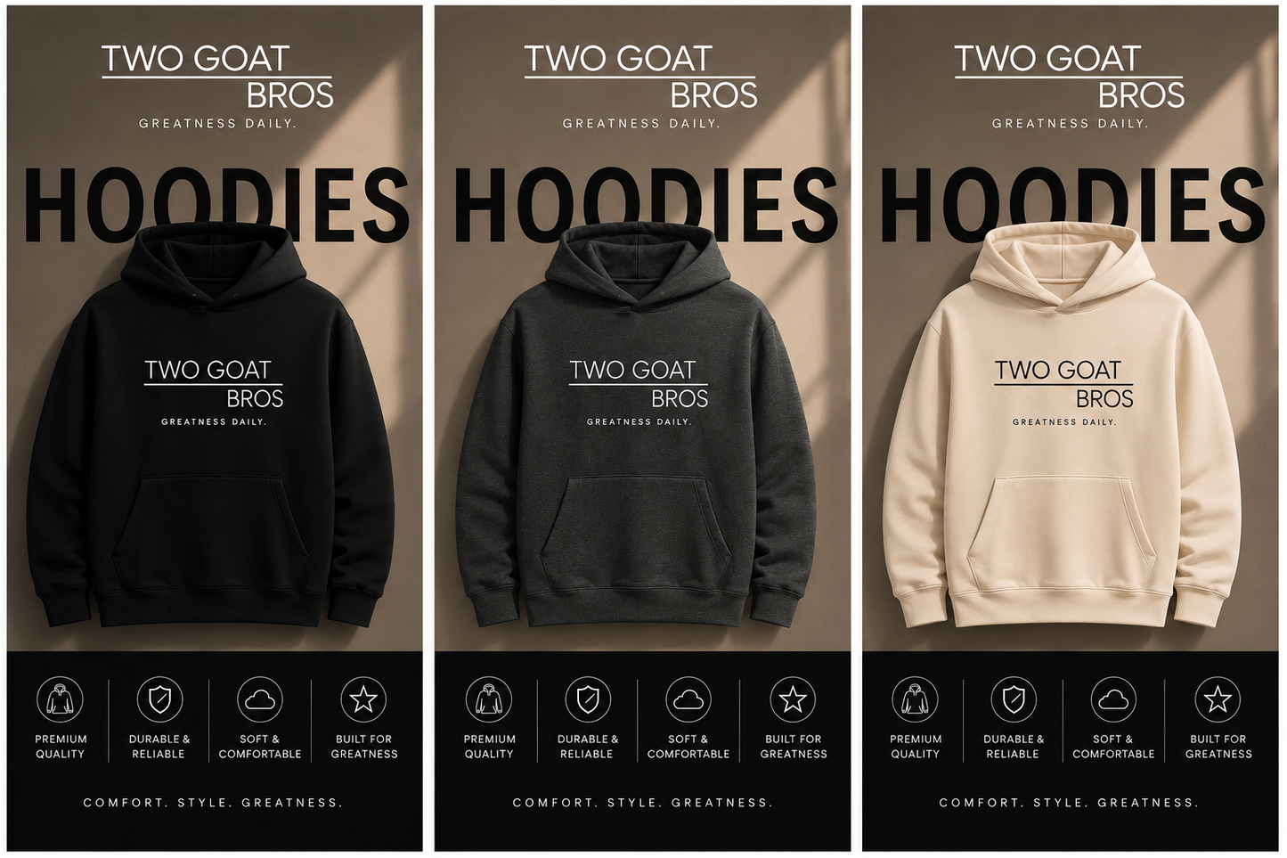 TWO GOAT BROS Signature Hoodies